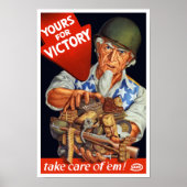 Oom Sam — Yours for Victory — WWII Poster (Voorkant)