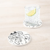 oom Sam Zandsteen Onderzetter (Zijkant)