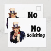 Oom Sam zegt geen colportage Briefkaart (Voorkant / Achterkant)