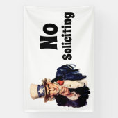 Oom Sam zegt geen colportage Spandoek (Verticaal)