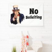 Oom Sam zegt geen colportage Spandoek (Insitu)