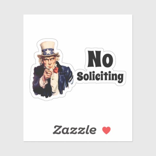 Oom Sam zegt geen colportage Sticker (Vel)