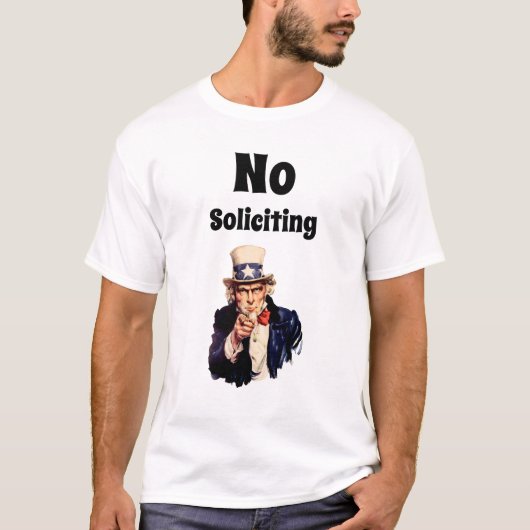 Oom Sam zegt geen colportage T-shirt (Voorkant)