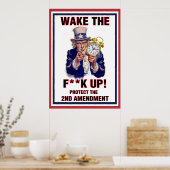 Oom Sam zegt: Wakker worden! Poster (Keuken)