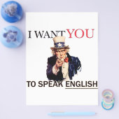 Oom Sam zei dat ik wil dat je Engels spreekt Flyer (Enkel)