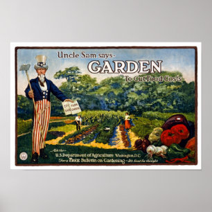 Oom Sam's Garden, 1917.  Adverteren Poster