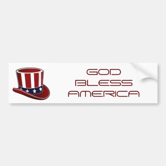 Oom Sam's Pet "GOD BLESS AMERICA" Sticker (Voorkant)