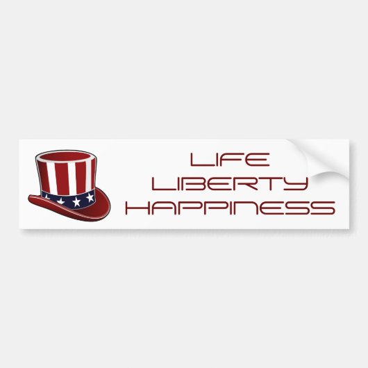 Oom Sam's Pet "Life Liberty Happiness" Sticker (Voorkant)