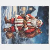 oom Santa Fleece Deken (Voorkant (Horizontaal))