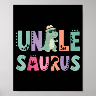 Oom Saurus Papa Dinosaur 3e Verjaardag T-Rex Poster