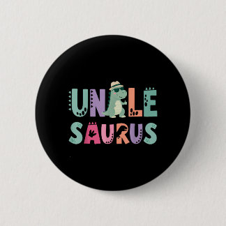 Oom Saurus Papa Dinosaurus 3e Verjaardag T-Rex Ronde Button 5,7 Cm