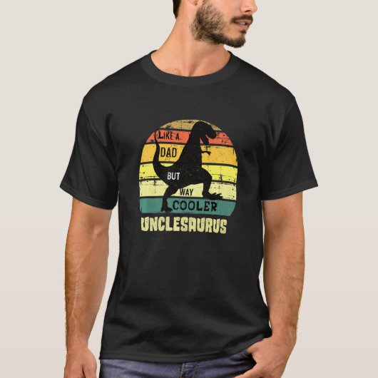 Oom Saurus Rex Dinosaur als een vader die een goed T-shirt (Voorkant)