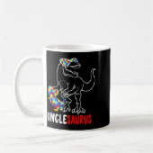 Oom-saurus T Rex Dinosaur Autisme Bewustzijn Oom  Koffiemok (Links)