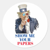 oom Scam Ronde Sticker (Voorkant)