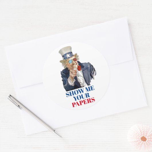 oom Scam Ronde Sticker (Envelop)