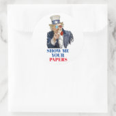 oom Scam Ronde Sticker (Tas)