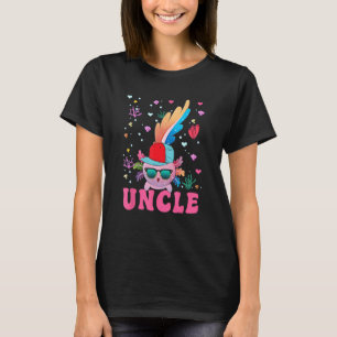 Oom Schattige Axolotl Zonnebril Dragende Pet Kostu T-shirt
