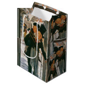 oom Scrooge Bag Medium Cadeauzakje (Voorkant Gekanteld)