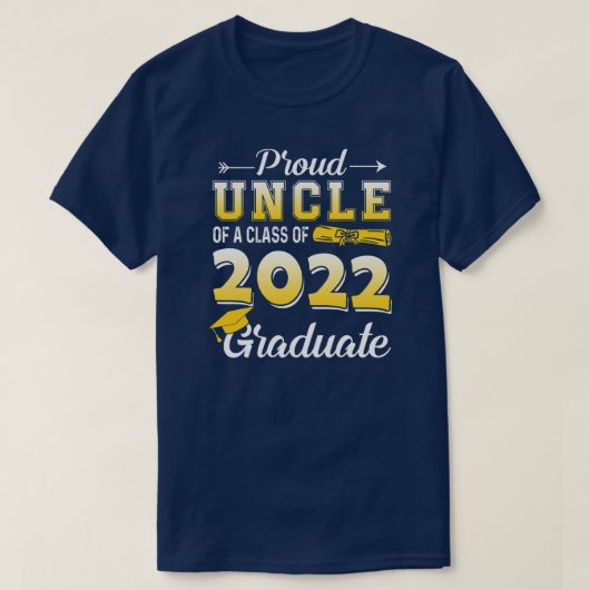 Oom Senior 2022 geeft gezellige oom van een klasse T-shirt (Design voorkant)