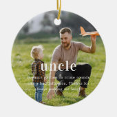 Oom | Sentimenteel Foto Aandenken Kerstmis Keramisch Ornament (Voorkant)