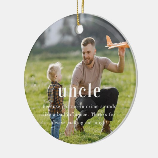 oom | Sentimentele foto KeepSake Kerstmis Keramisch Ornament (Links)