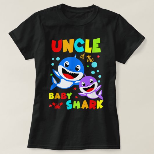 Oom Shark Oom Shark T - shirts Shirt Familie Moede (Design voorkant)