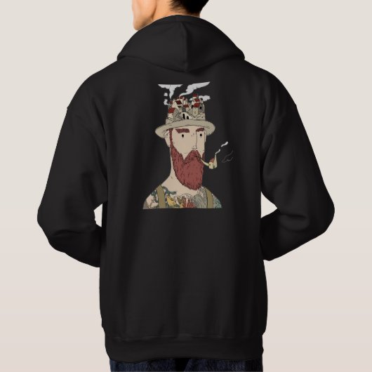 Oom Smoker cartoons geanimeerde karakters Hoodie (Achterkant)