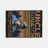 Oom Squatch - Bigfoot Oom Vaderdag Yeti Sas Fleece Deken (Voorkant (Horizontaal))