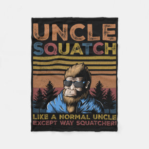 Oom Squatch - Bigfoot Oom Vaderdag Yeti Sas Fleece Deken