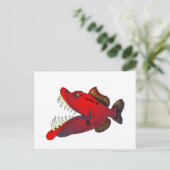 "Oom Steevo" vis met een standvastigheid Briefkaart (Staand voorkant)