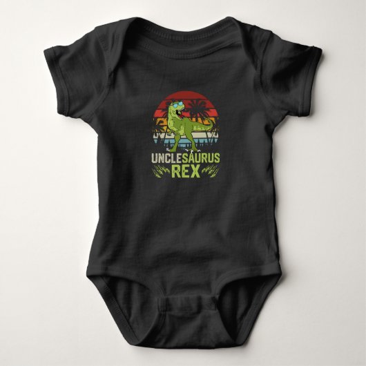 Oom T-Rex | Coole Retro Dinosaurus Ontwerp Romper (Voorkant)