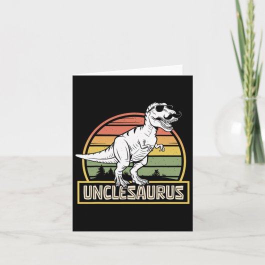 Oom T Rex Dinosaurus Oom Saurus Bijpassende F Kaart (Voorkant)