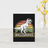 Oom T Rex Dinosaurus Oom Saurus Bijpassende F Kaart (Gele Bloem)