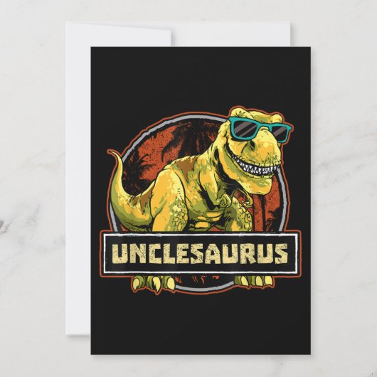 Oom T Rex Oom Saurus Dinosaur Kaart (Voorkant)