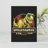 Oom T Rex Oom Saurus Dinosaur Kaart (Staand voorkant)