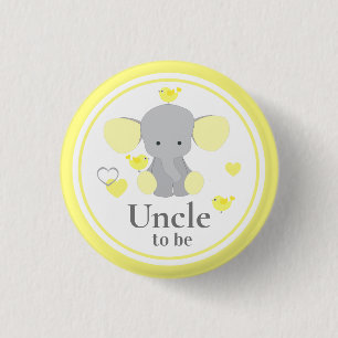 Oom te zijn Baby Boy Meisje Douche Olifant Ronde Button 3,2 Cm