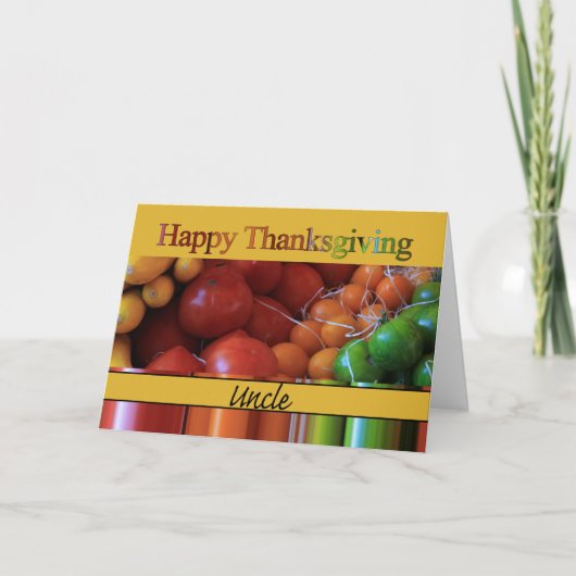 Oom Thanksgiving Kaart (Voorkant)