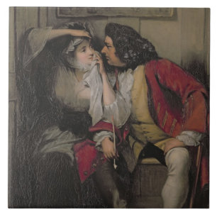 Oom Toby en weduwe Wadman Tegeltje