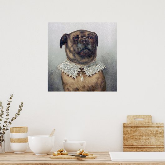 Oom Toby, typische Kitch-kunst van Frederick Dielm Poster (Keuken)