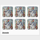 Oom Tom Cobbley en alles Vierkante Sticker (Vel)