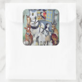 Oom Tom Cobbley en alles Vierkante Sticker (Tas)