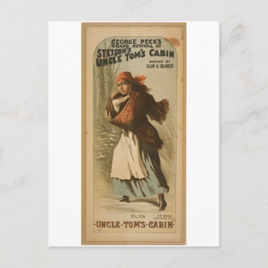 Oom Toms Cabin, Eliza Retro Theater Briefkaart (Voorkant)