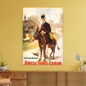 Oom Tom's Cabin Man en Donkey Theater Canvas Afdruk (Insitu (Woonkamer))