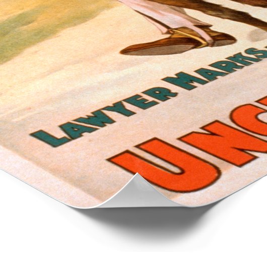 Oom Tom's Cabin Man en Donkey Theater Poster (Hoek)