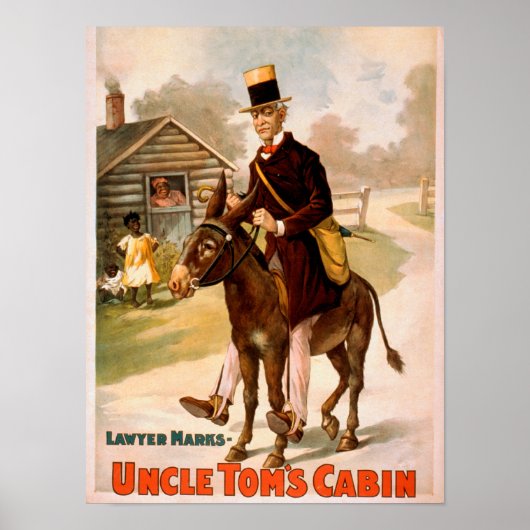 Oom Tom's Cabin Man en Donkey Theater Poster (Voorkant)