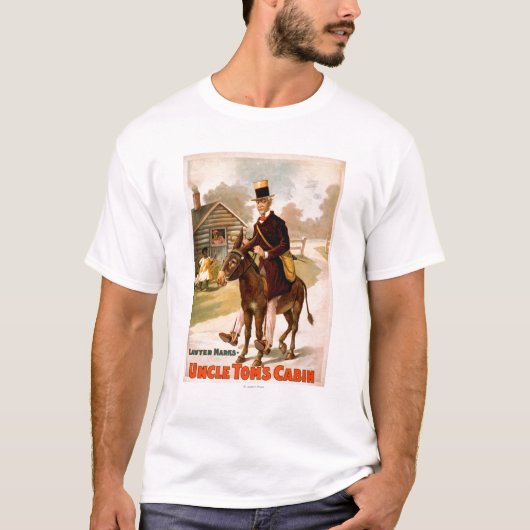 Oom Tom's Cabin Man en Donkey Theater T-shirt (Voorkant)