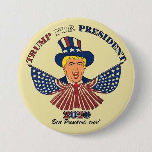 oom Trump Ronde Button 7,6 Cm (Voorkant)