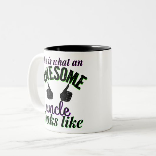 oom tweekleurige koffiemok (Voorkant links)