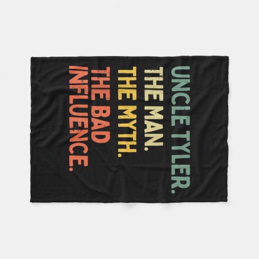 Oom Tyler citeerde het Man The Myth The Bad Influe Fleece Deken (Voorkant (Horizontaal))