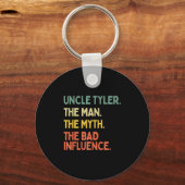 Oom Tyler citeerde het Man The Myth The Bad Influe Sleutelhanger (Voorkant)